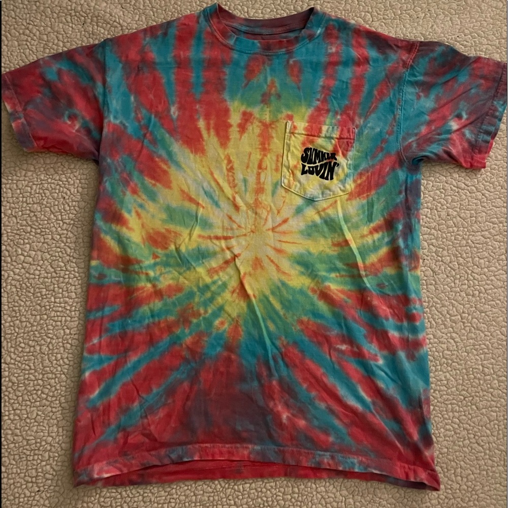 Tie-Dye Summer Ivory Ella Tee